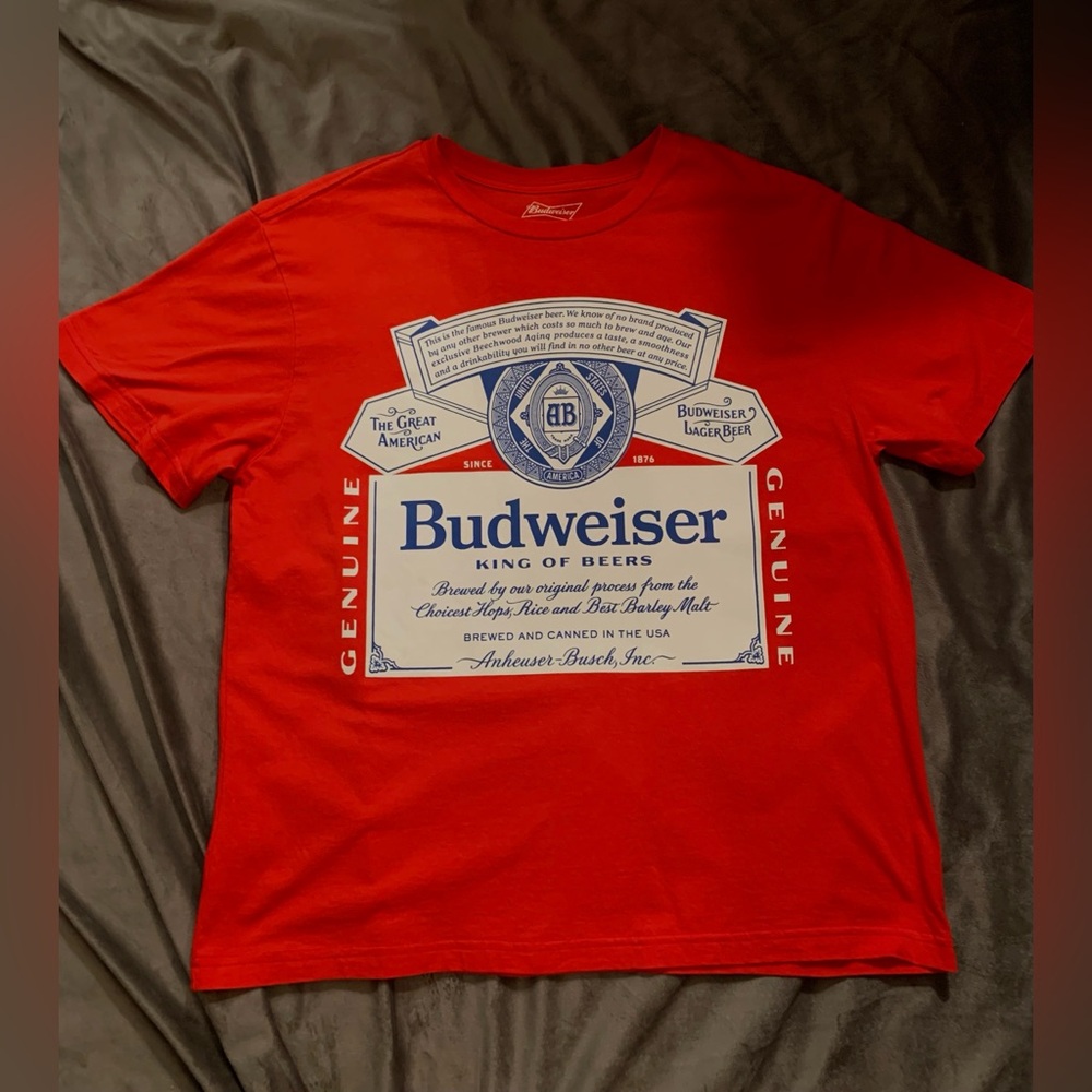 Budweiser Red Graphic T-Shirt * Size XL